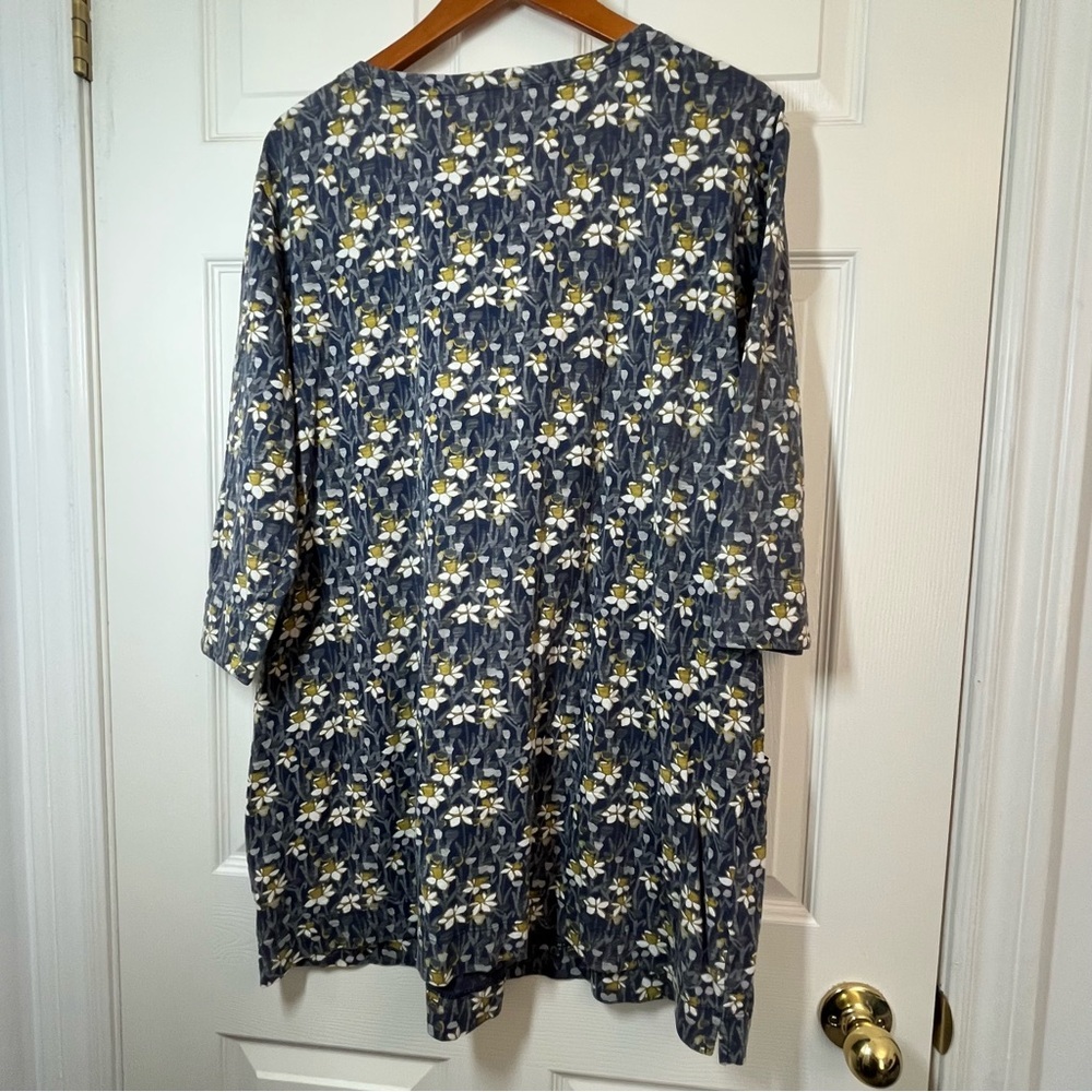 Seasalt Cornwall Floral Blue and Yellow Women's Tunic Size 10 - Picture 2 of 13